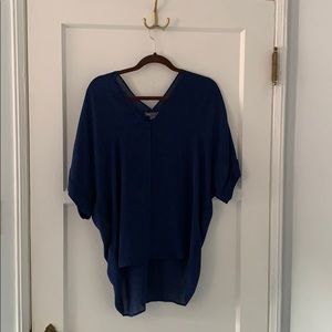 Vince 100% silk blouse royal blue.